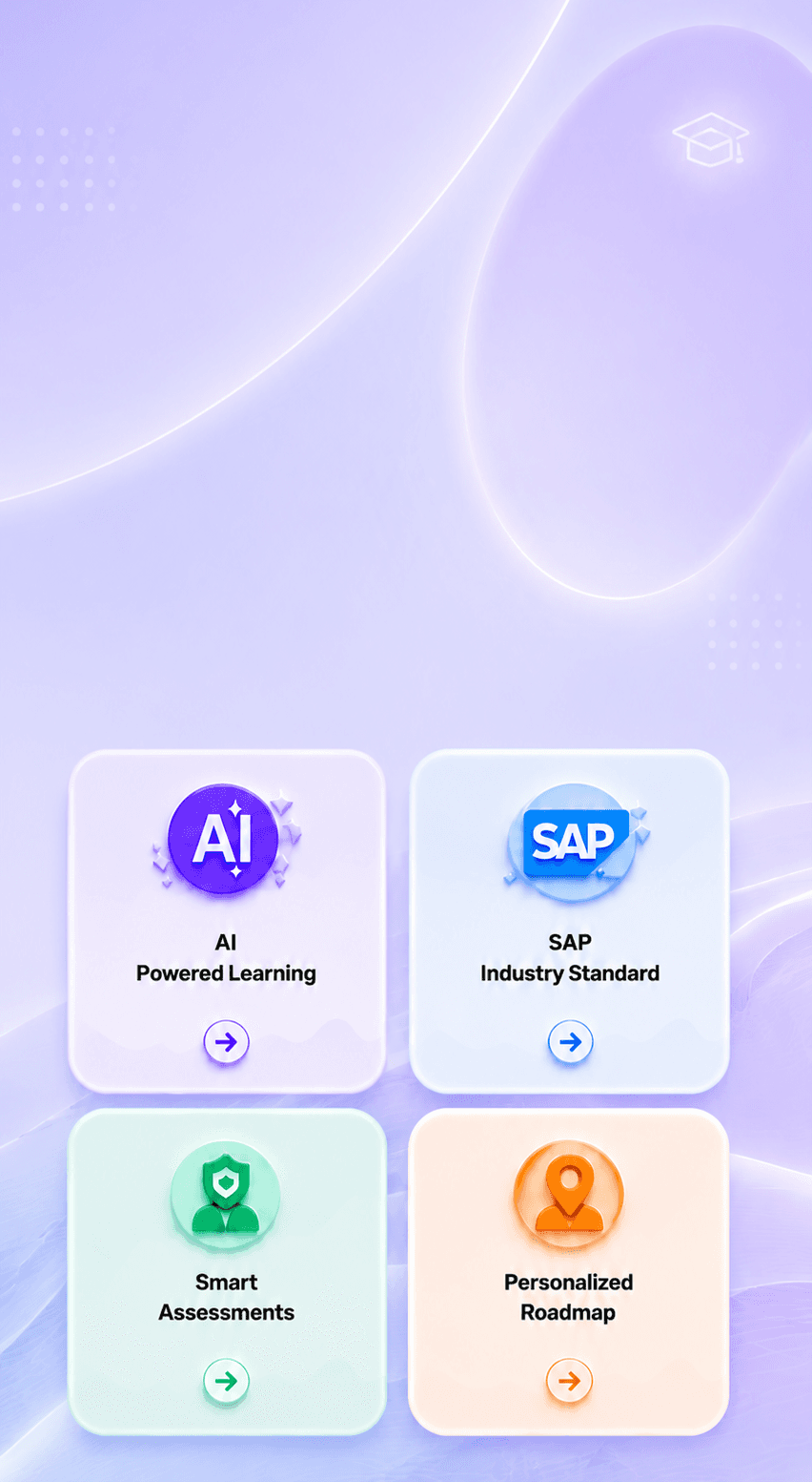 AI powered learning, SAP industry standard, smart assessments, personalized roadmap